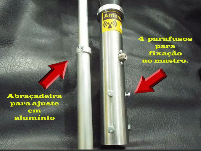 Antena Base 5/8 De Onda Px E 10 Metros 4 Elementos  R$ 245,00 — Foto 1
